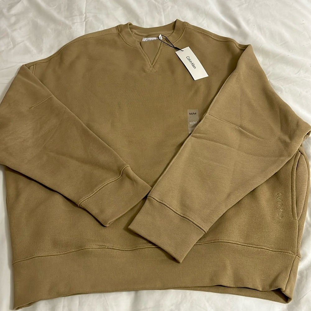 NWT Calvin Klein men’s crew neck side pocket sweater